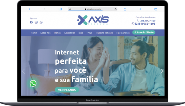 Novo site da Axis Telecom