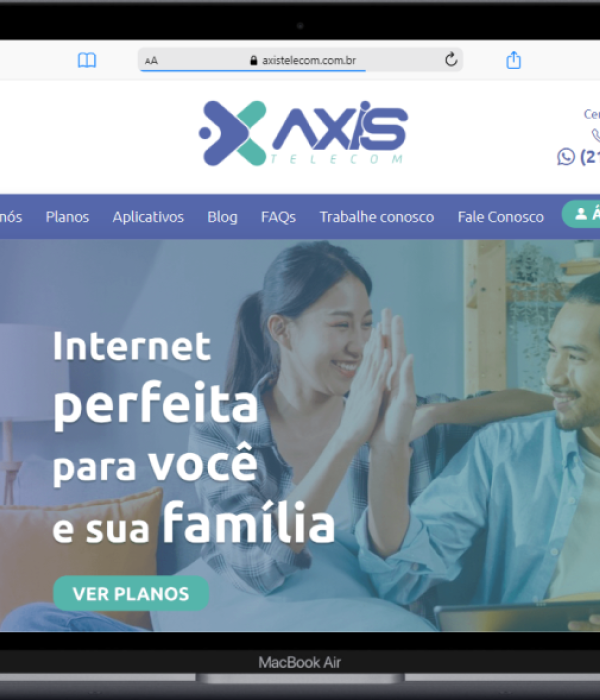 Novo site da Axis Telecom